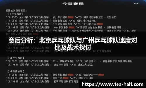 赛后分析：北京乒乓球队与广州乒乓球队速度对比及战术探讨
